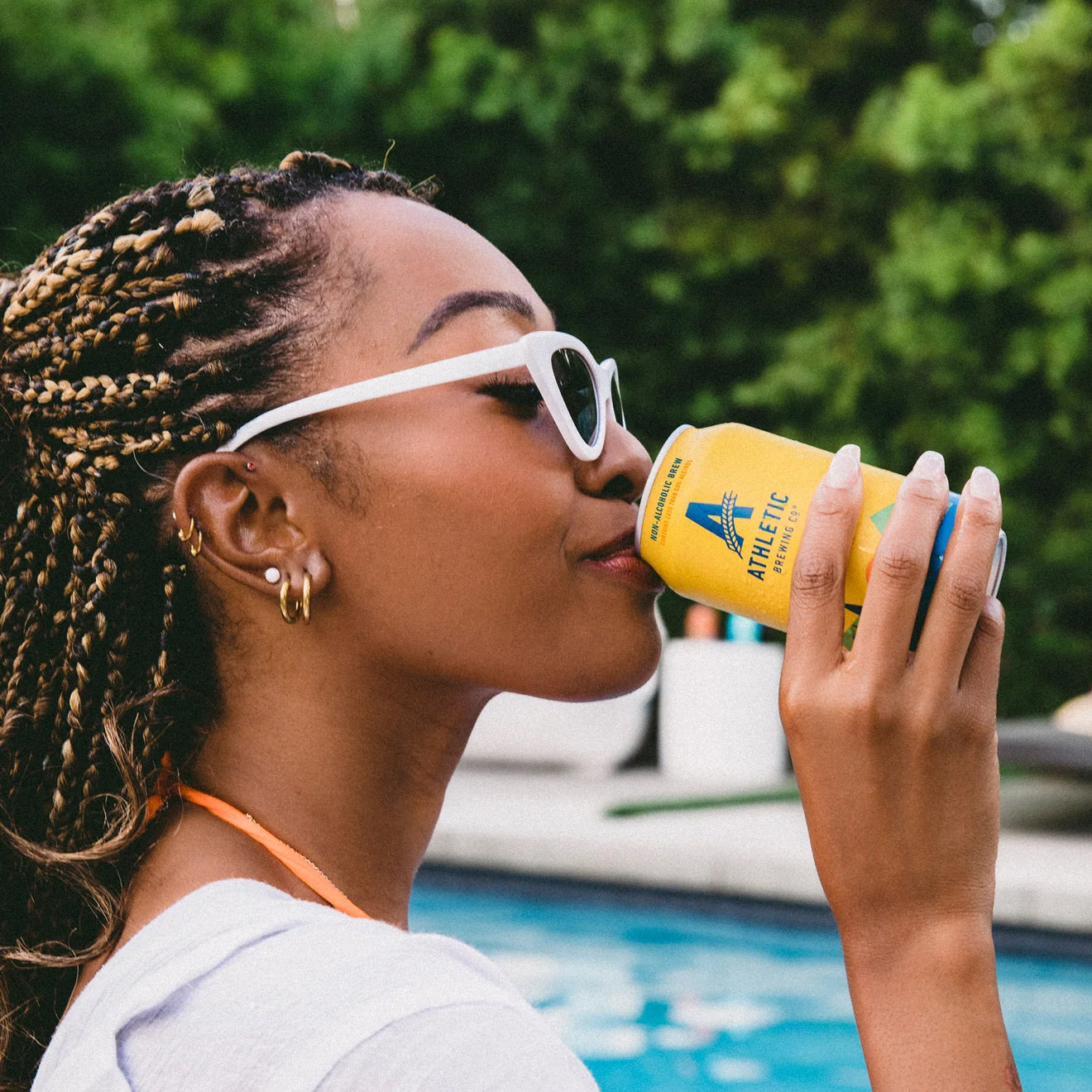 person drinking upside dawn