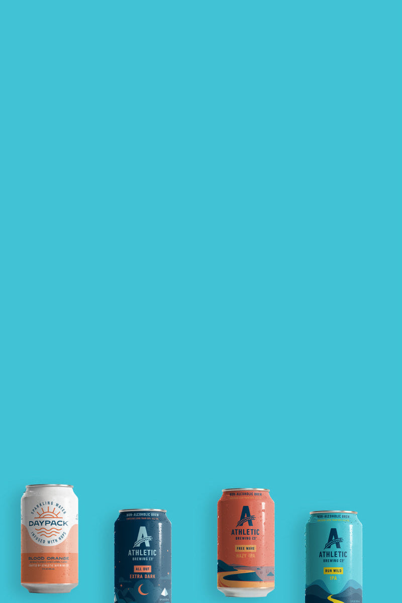 Athletic cans on teal background