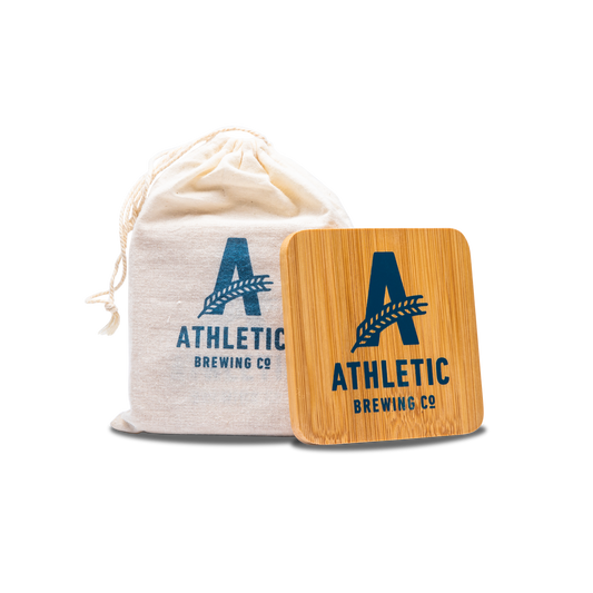 Athletic Brewing Bamboo Coasters Set of 4