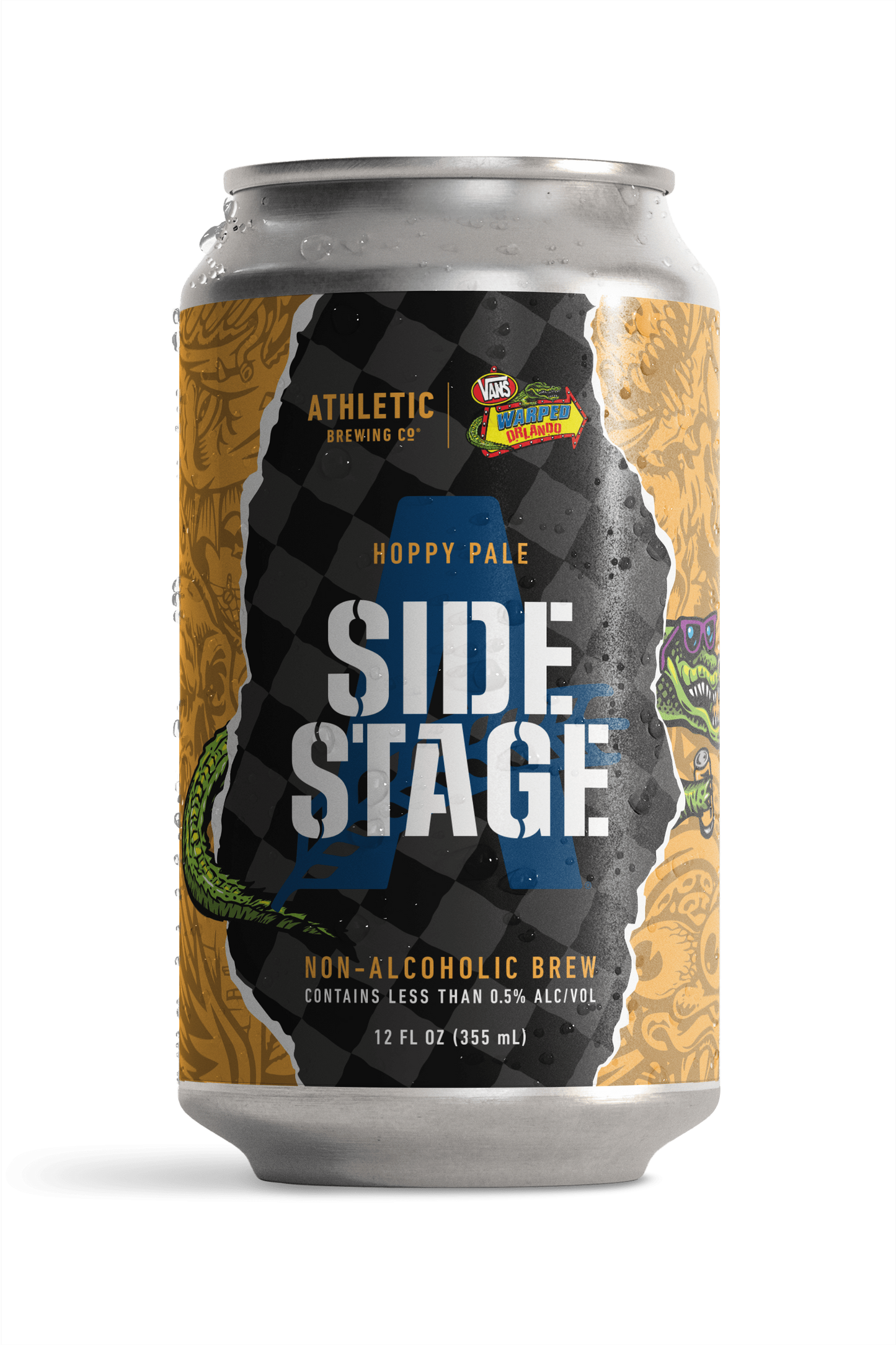 Side stage beer can